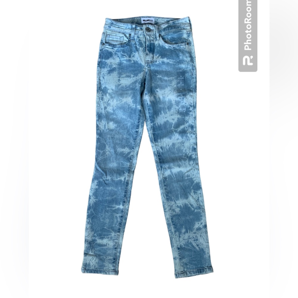 William Rastโ Womens Perfect Ankle Skinny Jeans Acid Wash Blue Denim Size 24